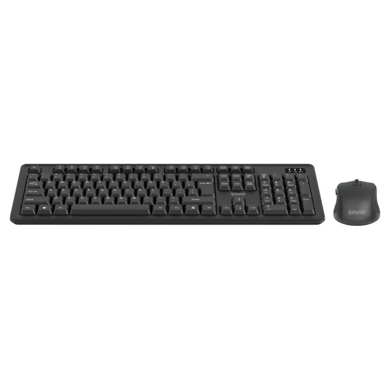 Savio KB-03 klaviatuur ja hiir komplekt kodu/kontori jaoks, USB, QWERTY, USA inglise, must