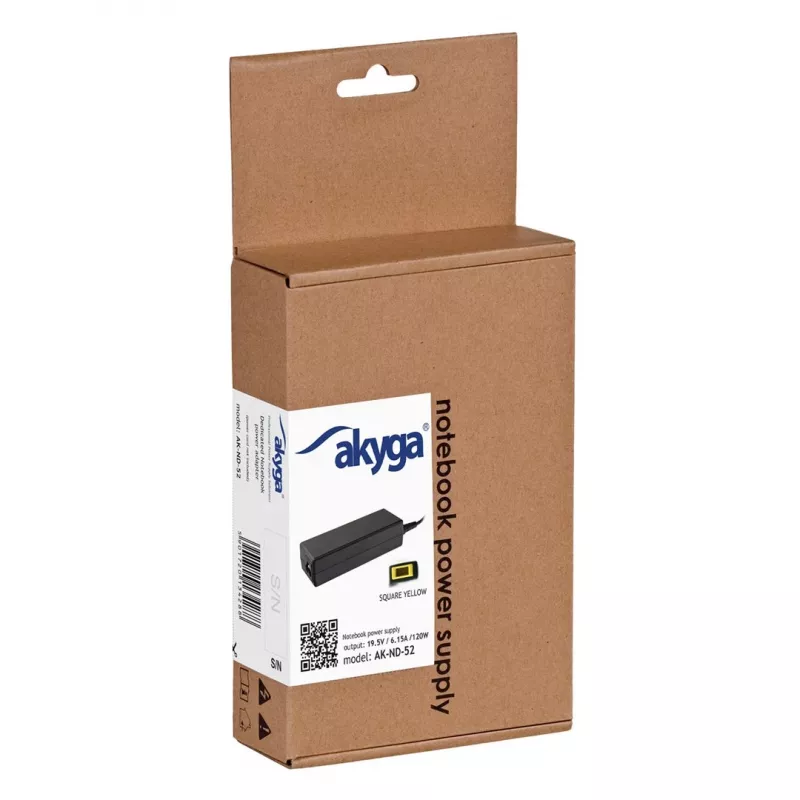 Akyga AK-ND-52 sülearvuti toiteadapter 19,5 V / 6,15 A, 120 W, Slim Tip pistik, Lenovo jaoks