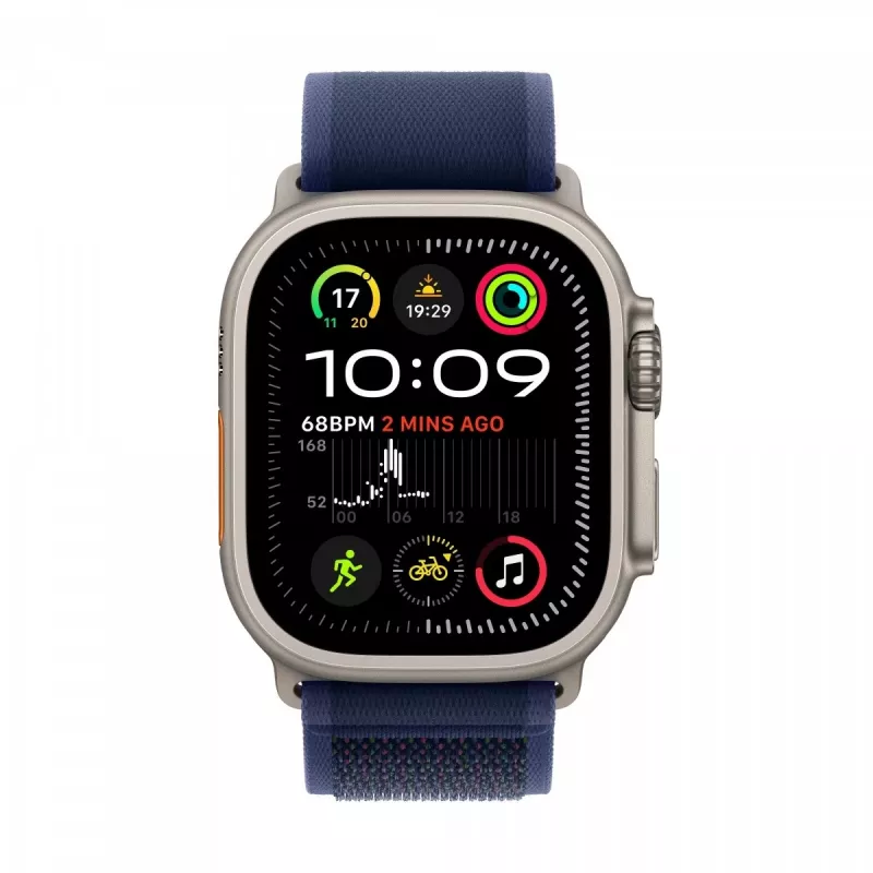 Watch Ultra 2 GPS + Cellular 49 mm Natural Titanium korpus sinise Trail Loop rihmaga - M/L