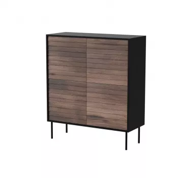 Cama 4D CORTINA kummut 102x40x118 must/pähkel
