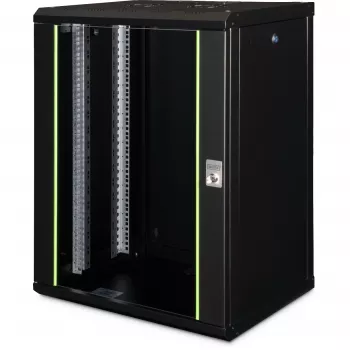 Seinale paigaldatav kapp Digitus DN-19 16-U-SW