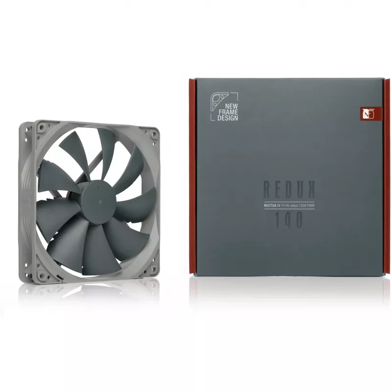 Noctua ventilaator NF-P14S REDUX-1500 PWM 140 mm hall, 12V PWM, 450–1500 RPM, 133,7 m³/h, 25,8 dB