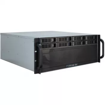 Serveri korpus Inter-Tech 4U-4408 hammas, must/hõbedane