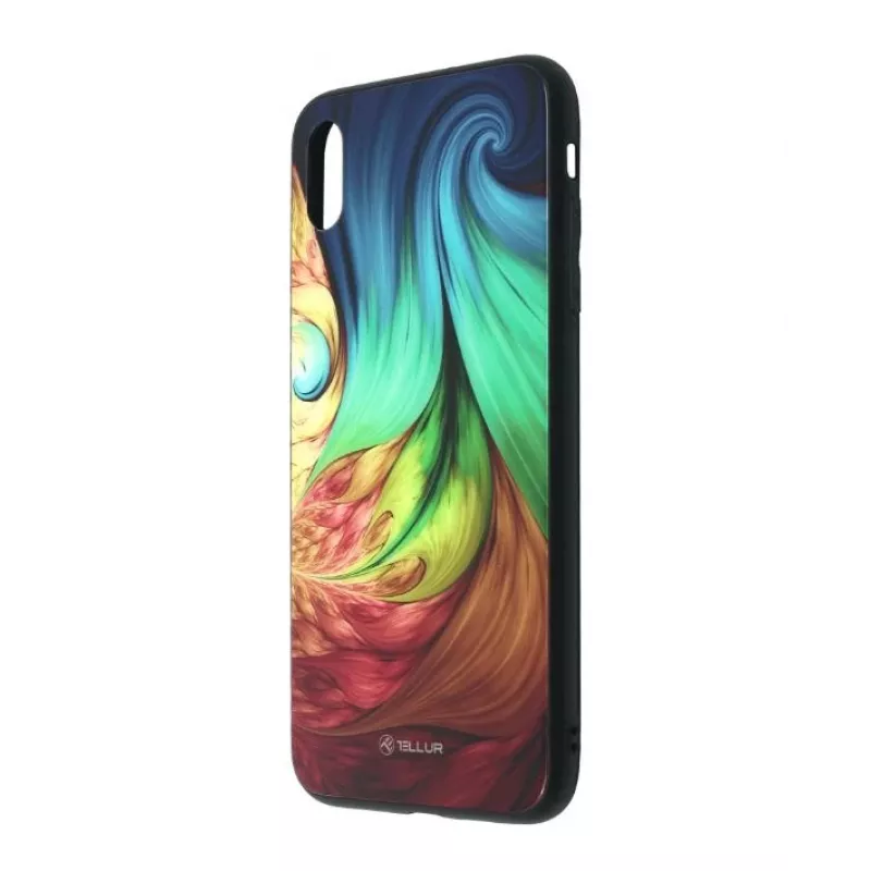 Kaitsev klaaskate iPhone XS-ile Tellur — trükitud hüpnootiline disain