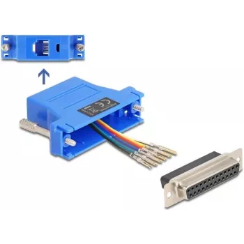Delock D-Sub 25 Pin Socket to RJ12 assembly kit Sinine (67100)