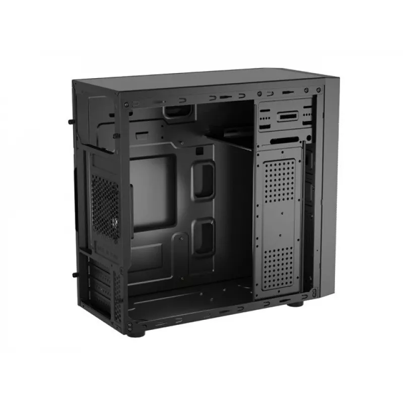 PC korpus NATEC Helix Mini Torn Must — microATX/Mini-ITX, 3x3,5 tolli + 5x2,5 tolli, 33 cm GPU, USB-C/USB-A pordid