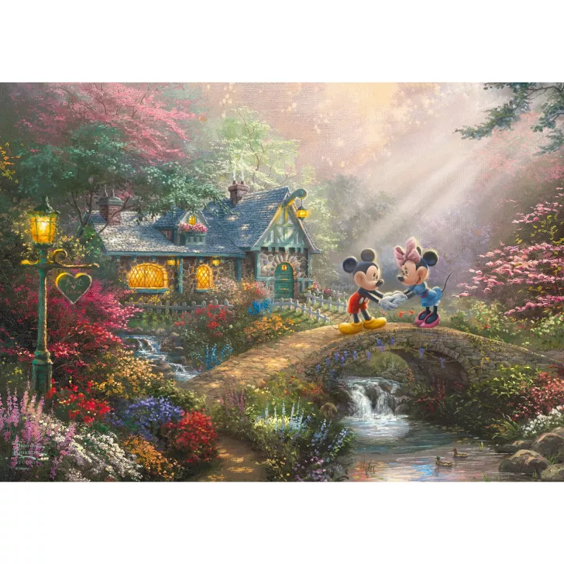 Thomas Kinkade Studios: Mickey & Minnie nostalgias metallkarbis, pusle 500 tükki
