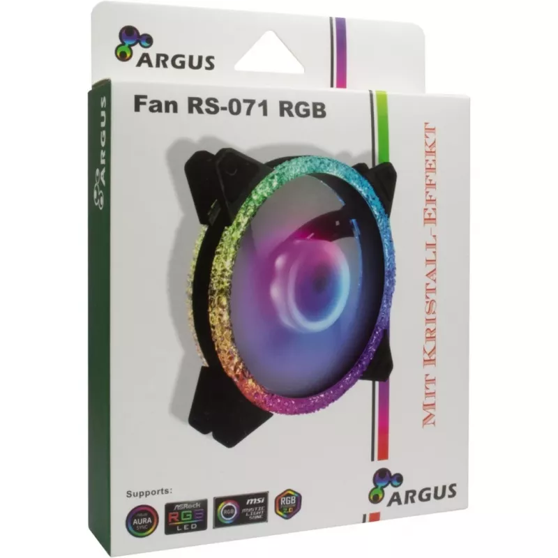 INTER-TECH RS-071 120 mm ARGB korpuseventilaator - must