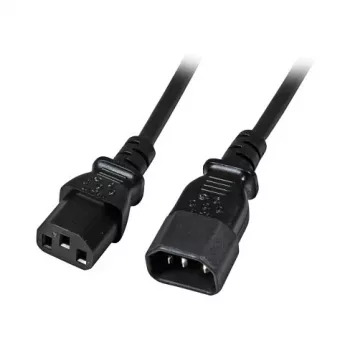 EFB-Elektronik IEC toitepikenduskaabel C14 180° - C13 180°, must, 2,0 m, 3 x 0,75 mm² Tootja: EFB Elektronik (EK503.2)