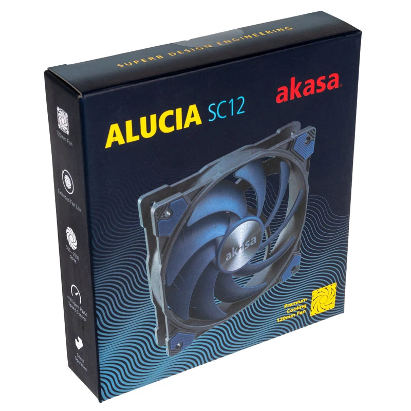 AKASA ALUCIA SC 120 mm korpuse ventilaator - sinine
