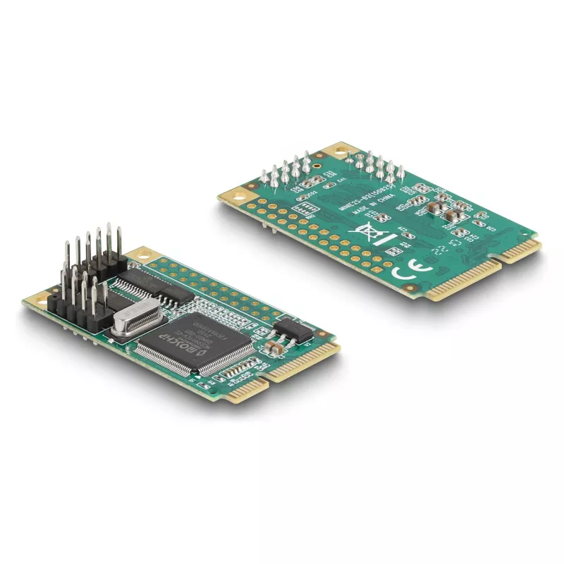 DeLOCK Mini PCIe kaart täissuuruses – 2 x jada RS-232 D-Sub 9 kontaktiga