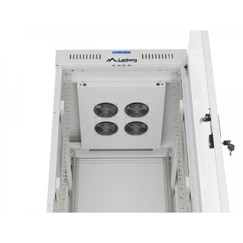19-tolline 32U LANBERG püstikapp hall klaasukse ja LCD-ga 600×800 mm (tasapakendis)