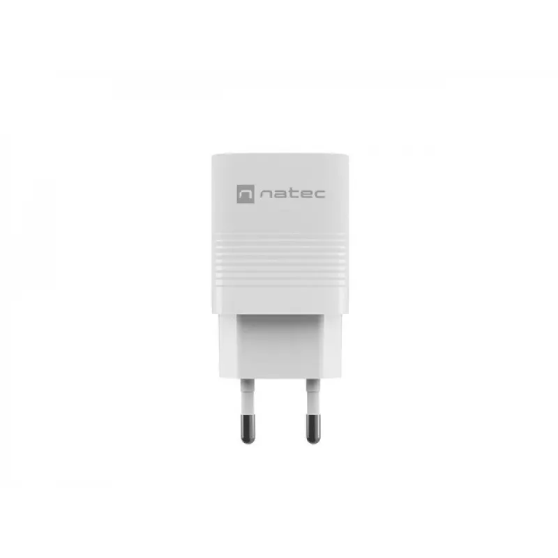 Juhtmega mobiilseadme laadija NATEC NUC-2140, 30W, USB-C PD 3.0 + USB-A, Samsung AFC, Valge