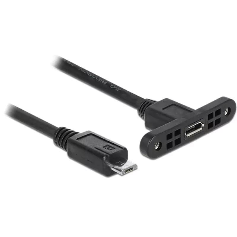 USB-kaabel DeLOCK 85245 USB 2.0 0,25 m Micro-USB B Must