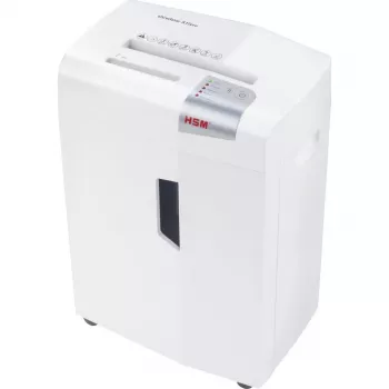 Paberipurustaja HSM 1033121 osakesteks 2 x 15 mm, 23 cm töölaius, 26 L korv, valge