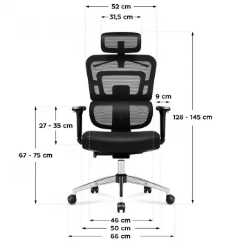Kontoritool mark adler Expert 4.9 mudel 5701-65776 — võrk, reguleeritav peatugi, nimmekaitse, iste 44–52 cm, max koormus 150 kg