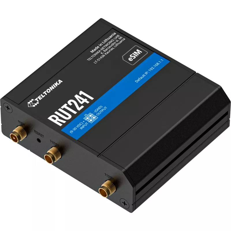 TELTONIKA NETWORKS RUT241 eSIM GLOBAL tööstusruuter (RUT241230000)