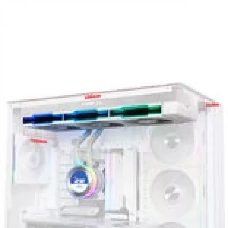 Kõik-ühes vedelikjahuti Lian Li Hydroshift II LCD-C 360TL — 120 mm ventilaatorid, 200–2600 RPM, FDB, valge
