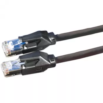DTWYLER ühenduskaabel Cat.6 Klass E S/FTP CU 7702 painduv LSOH Hirose TM21 must 1m