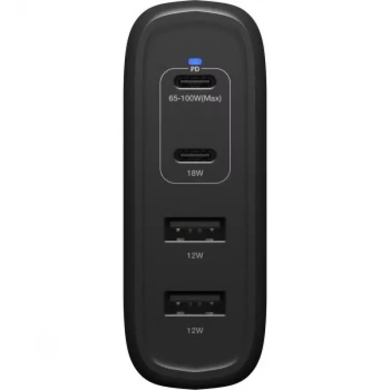 Seinalaadija OTTERBOX 78-81343 100W GaN 2× USB‑C ja 2× USB‑A pordiga