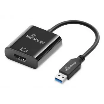 USB-A–HDMI audio- ja videomuundur MediaRange MRCS232, 20 cm kaabel, must