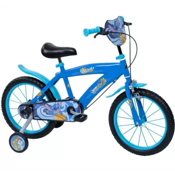 Lasteratas HUFFY Disney Stitch 16-tolline abirataste ja piduripedaaliga