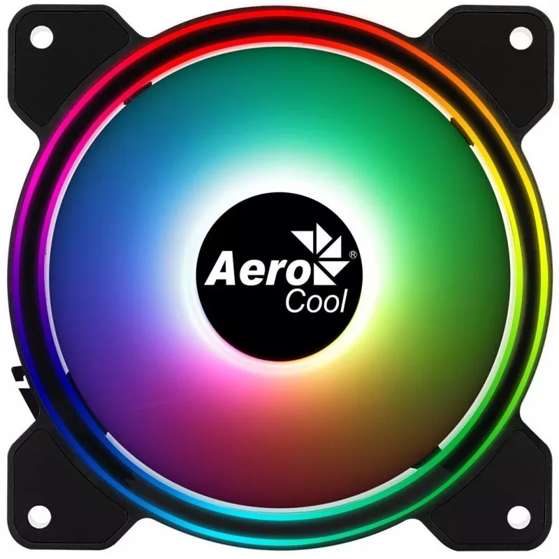 AEROCOOL 120 mm korpuse ventilaator Saturn 12F ARGB, 120x25 mm, 12 V, PWM, 1000 p/min, 35,8 CFM, 19,6 dB