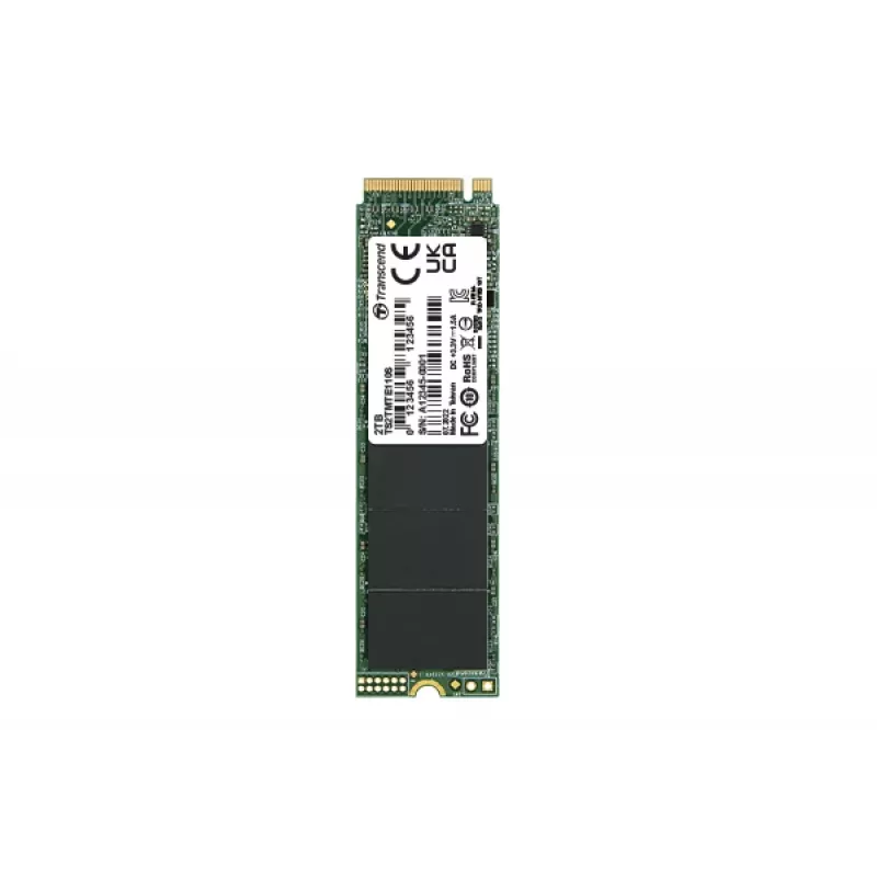 SSD-ketas Transcend 2TB M.2 PCIe Gen3 x4 NVMe TS2TMTE110S