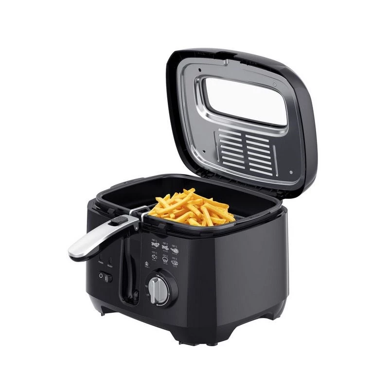 ELDOM Fryer FREET, 2,5 L, 400 g friikartuleid, temperatuuriregulaator, eemaldatav õlipaak, must