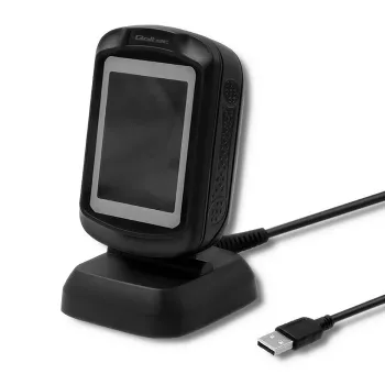 Fikseeritud 1D/2D vöötkoodiluger QOLTEC 50864, LED-andur, USB-juhtmega, must, 145×85×80 mm