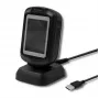 Fikseeritud 1D/2D vöötkoodiluger QOLTEC 50864, LED-andur, USB-juhtmega, must, 145×85×80 mm