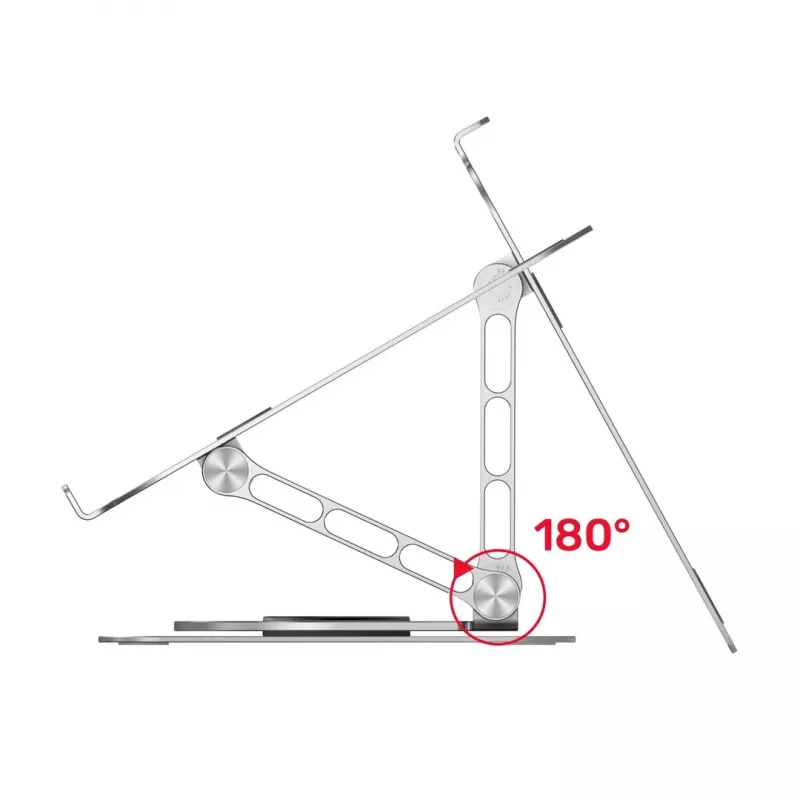 Sülearvutialus Unitek OT180SL01 Alumiinium 25,4–40,6 cm (10–16 tolli) ekraanidele, 360° pööratav, 0–180° kallutatav