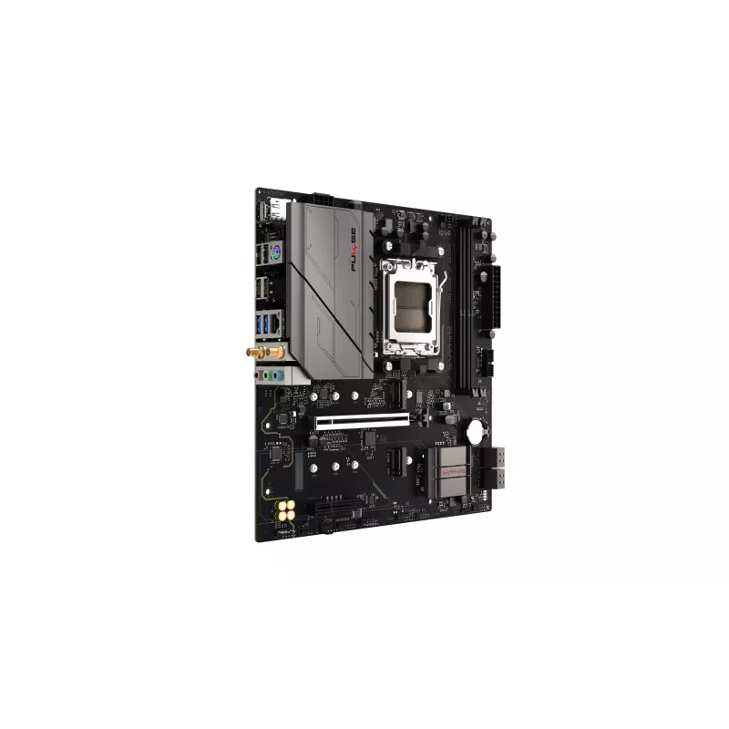 Emaplaat Sapphire PULSE A620AM (microATX) pesa AM5, AMD A620A, DDR5, 2x DIMM, 64 GB, 2x M.2, Gigabit LAN