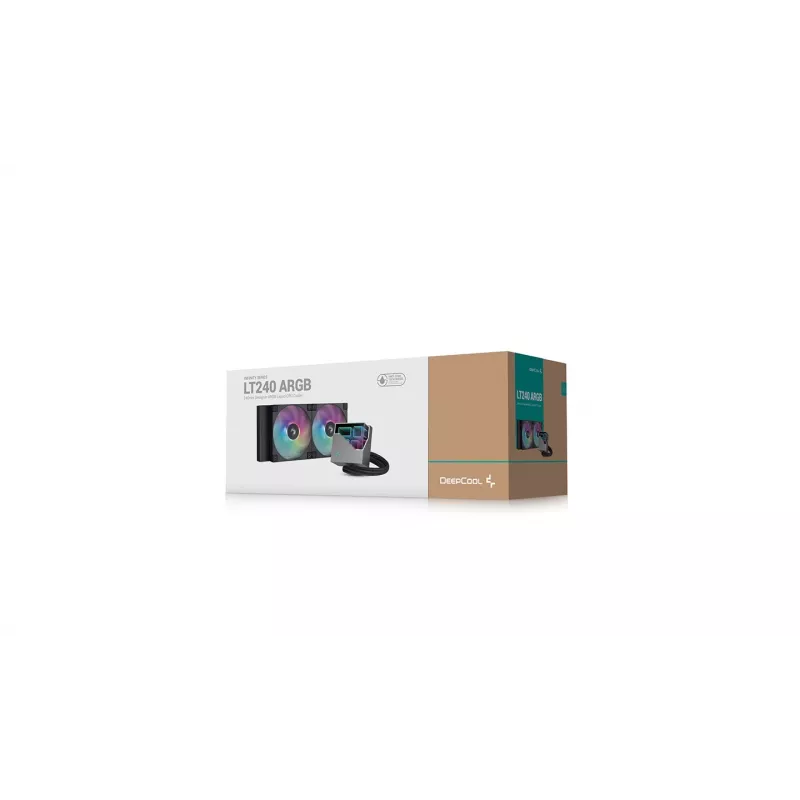 All-in-one vedelikjahuti DeepCool LT240 — 240 mm radiaator, 2x 120 mm PWM ventilaatorit, hüdrodünaamiline laager, LGA 1200 tugi, must