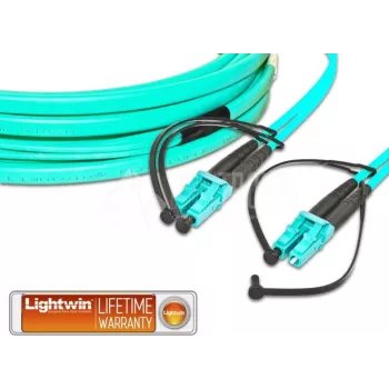 Lightwin LDP-50 LC-LC 8.0 OM3 FD fiiberoptiline kaabel 8 m akvamariinsinist värvi (LDP-50 LC-LC 8.0 OM3 FD)