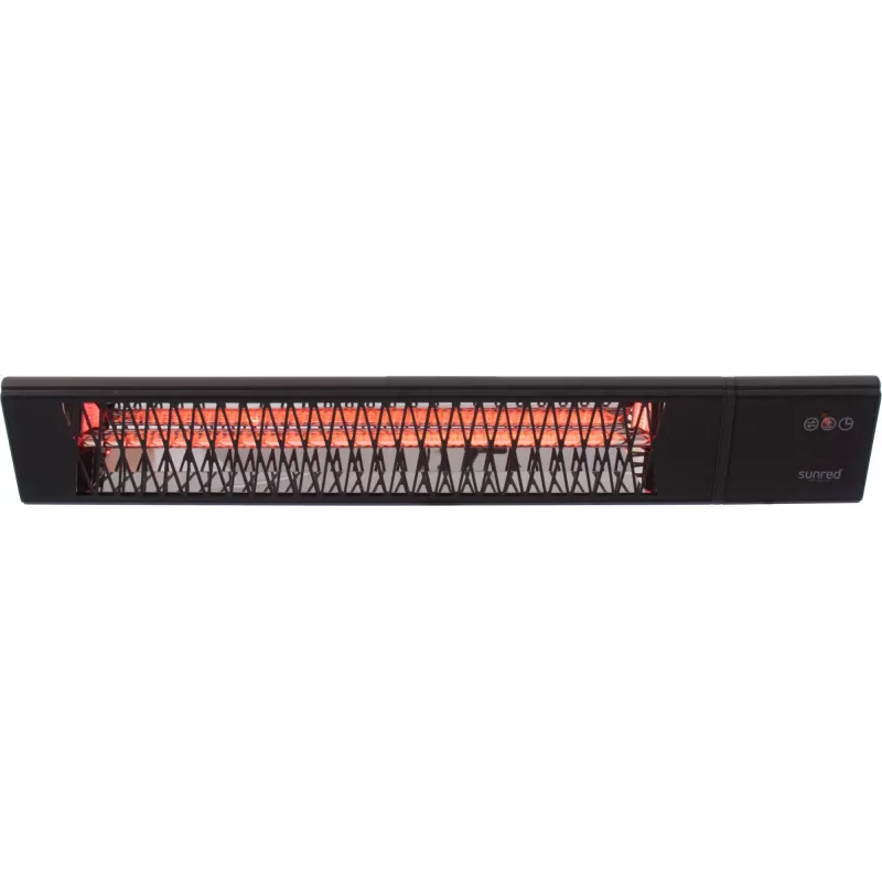 Infrapuna küttekeha SUNRED PRO25W-SMART, seinale paigaldatav kolmnurkne tume, 2500 W, must, IP55