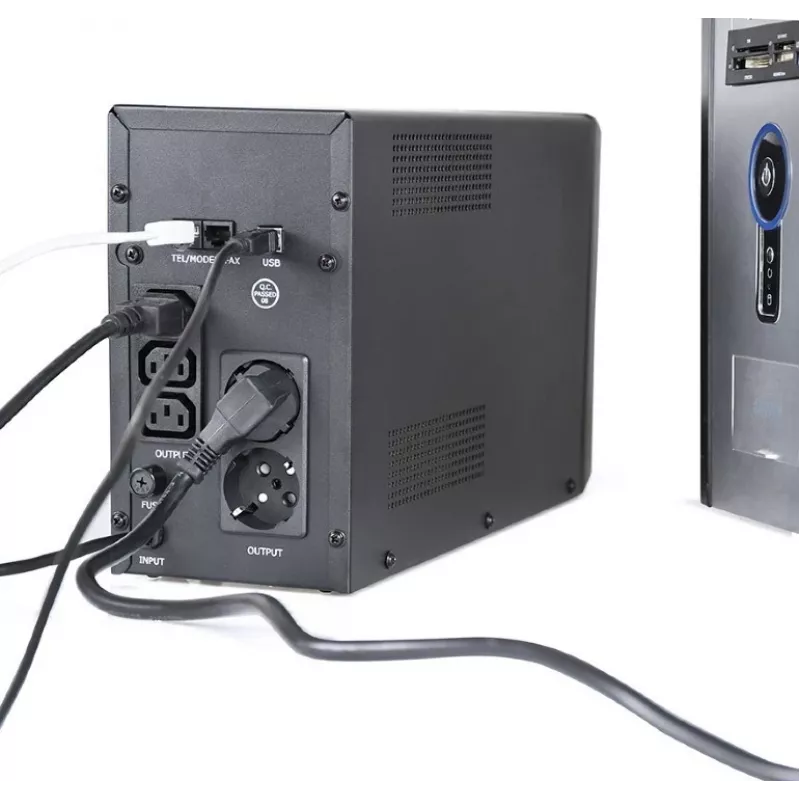 Gembird EG-UPS-035 katkematu toiteallikas (UPS) Line-Interactive 2 kVA 1200 W 5 AC pistikupesa