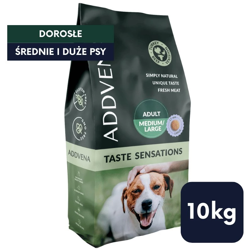 ADDVENA Taste Sensations Adult Medium/Large Turkey - kuiv koeratoit - 10kg