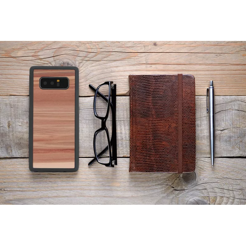 Man and wood nutitelefoni ümbris Galaxy Note 8-le — cappuccino must kaitseümbris