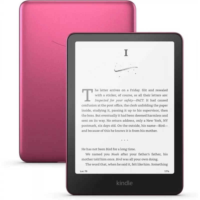 E-luger Amazon Kindle Paperwhite Signature Edition 2024 — 7-tolline ekraan, 32 GB, IPX8 veekindel, USB-C, vaarikas
