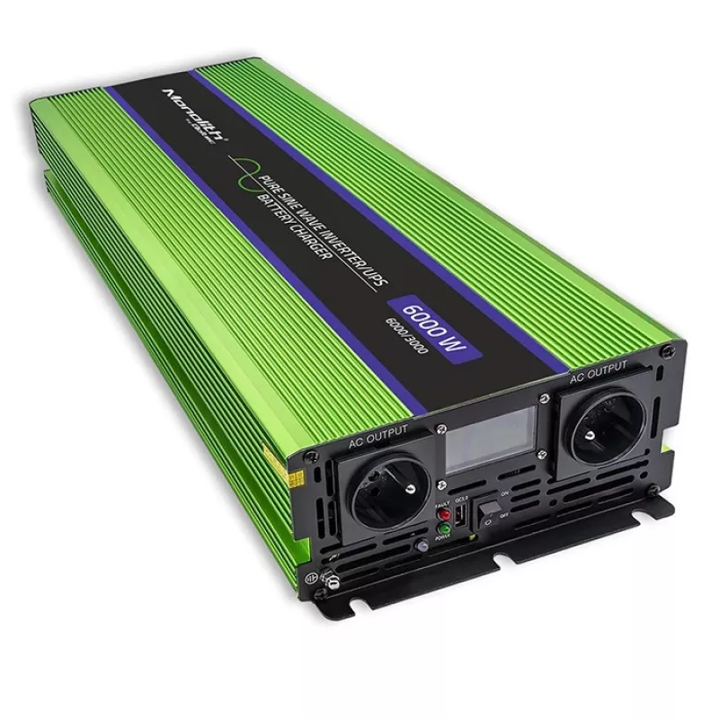Autoinverter Qoltec Monolith 6000 W roheline 12 V
