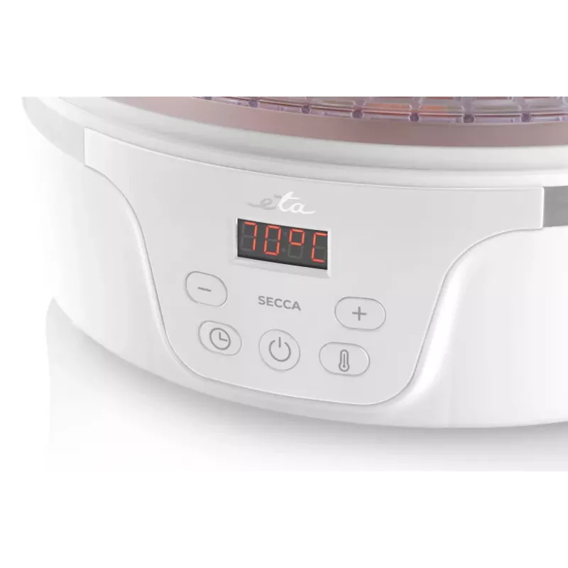 Toidukuivati ETA Eta SECCA Läbipaistev Valge 380 W, LED-ekraan, 24 h taimer, 300×300×220 mm