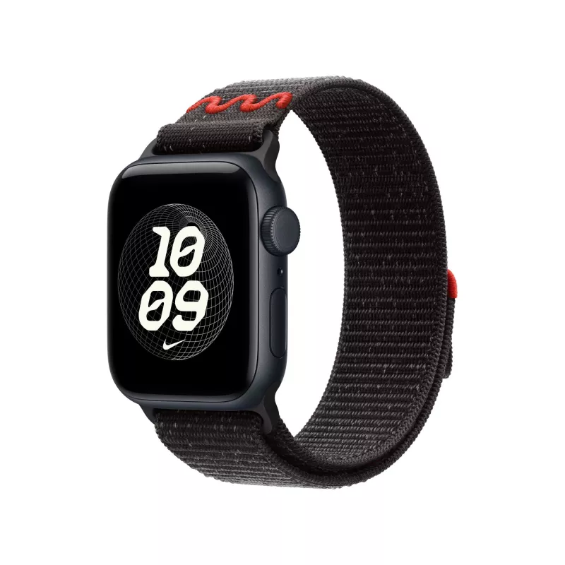 Apple Nike Sport Loop Band Must Nailon, Taaskasutatud polüester, Spandex