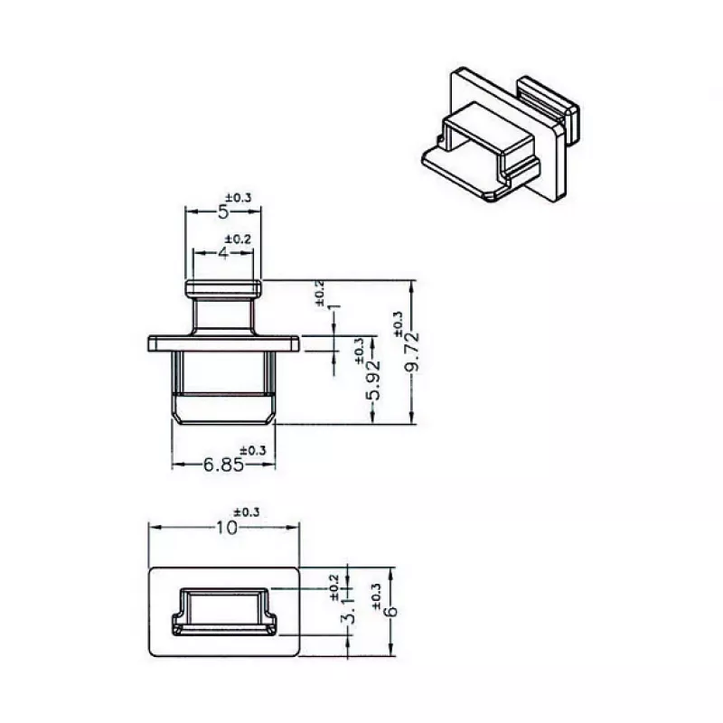 USB Mini-B pistikupesa turvakate DeLOCK 64011