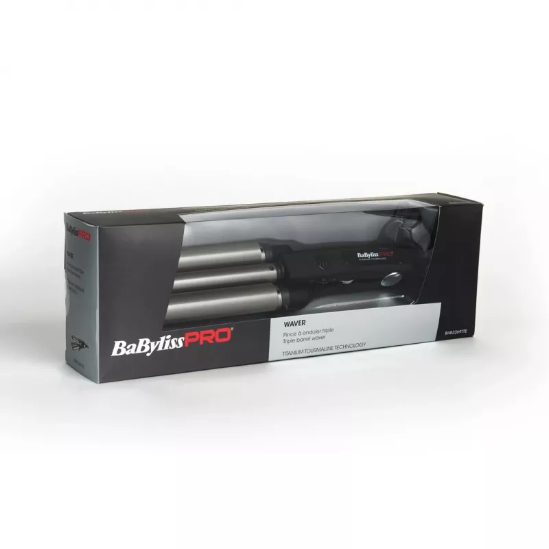 Lokitangid BaByliss PRO TRIPPLE WAVER — 125 W, must, 2,7 m juhe