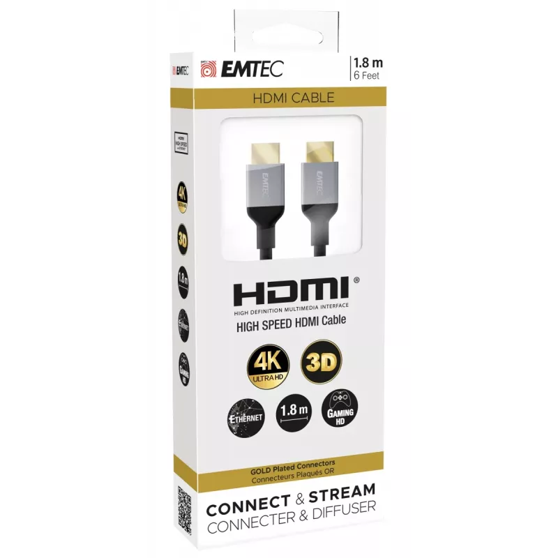 HDMI-kaabel Emtec ECCHAT700HD 1,8 m