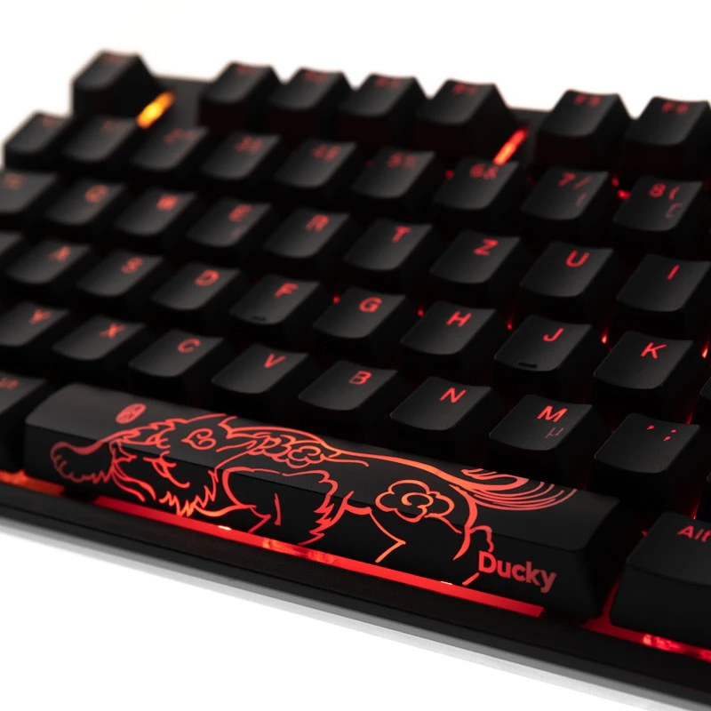 Ducky One 2 RGB TKL klaviatuur mängimiseks, USB, saksa, must