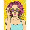 Ravensburger maalimiskomplekt CreArt ART Collection Canvas Edition — Lady in Pink (PopArt)