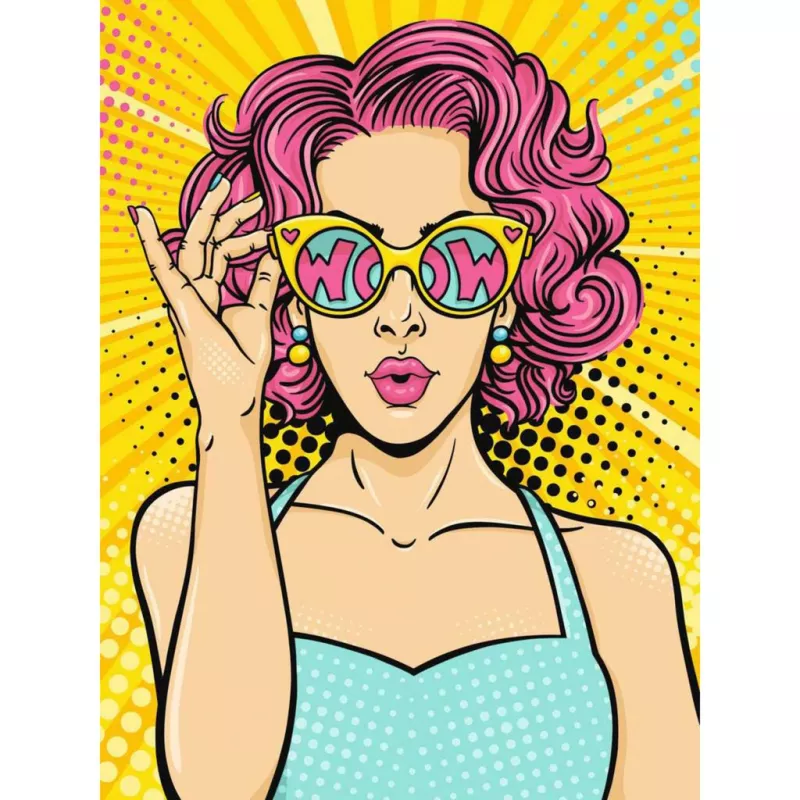 Ravensburger maalimiskomplekt CreArt ART Collection Canvas Edition — Lady in Pink (PopArt)