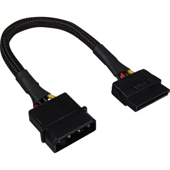 Sharkoon SATA toiteadapteri kaabel 15 cm — adapter SATA toiteühenduste jaoks